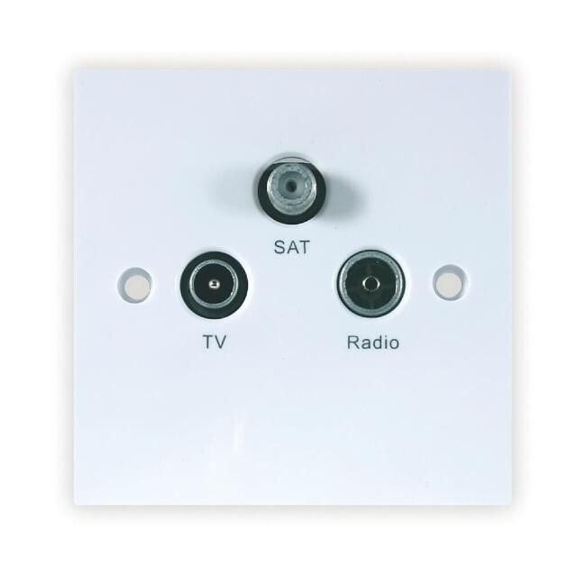 Triplexed TV/Radio/SAT Euro Outlet | Fully Screened DAB Wall Plate 304102