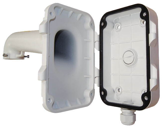 Hikvision DS-1604ZJ bracket is made from a durable aluminium alloy material and is suitable for indoor and outdoor use.