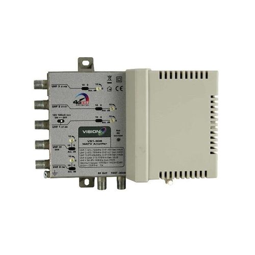 V51-305 - 5 Inputs 44/122dBµV High-Power TV Amplifier
