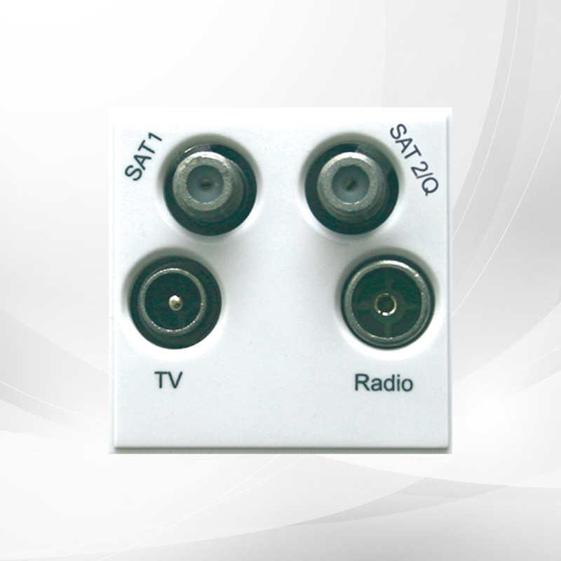 Triax Quad Module White (TV/Radio/Sat I/Sat II) White 304264