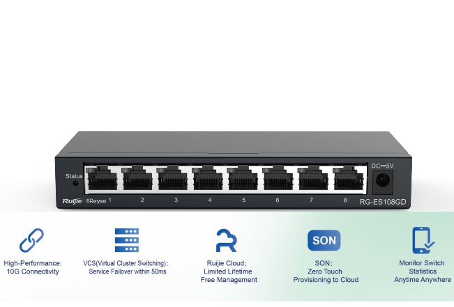 Reyee RG-ES108GD Gigabit Unmanaged Switch