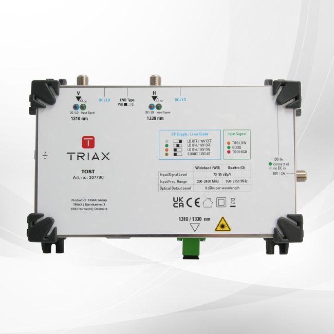 Triax TOST Optical Satellite Transmitter with AGC 307790