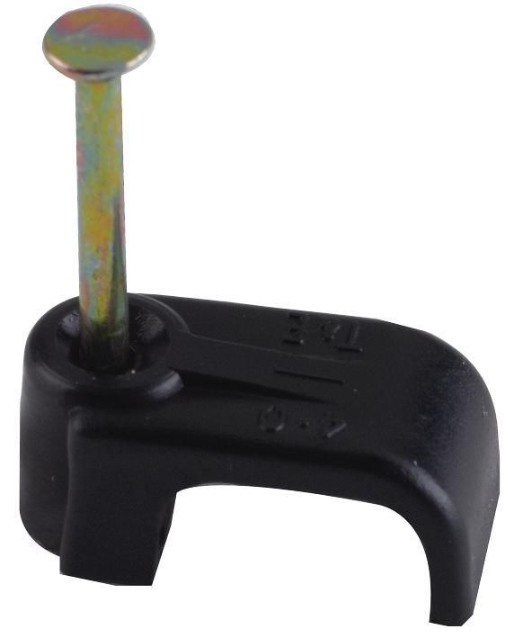 Unifix 6mm (14x7) Black FTE Cable Clip - 100 Pack