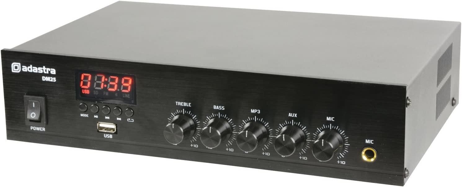 Adastra - DM25 Digital 100V Mixer-Amp 25W with USB/FM and Bluetooth