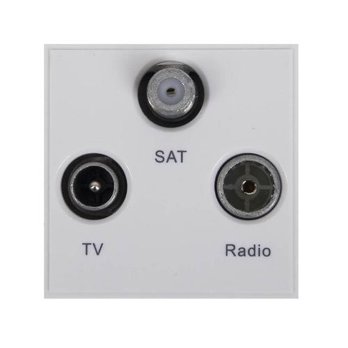 Triplexed TV/Radio/Sat Module White || 304262