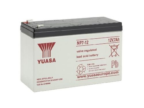 Yuasa 12V 7Ah SLA Battery – Sealed Lead Acid, Maintenance-Free