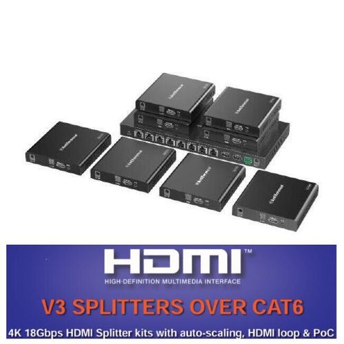 Antiference HDMI0108SCATV3 1 x 8 HDMI Over CAT6 splitter with auto-scaling