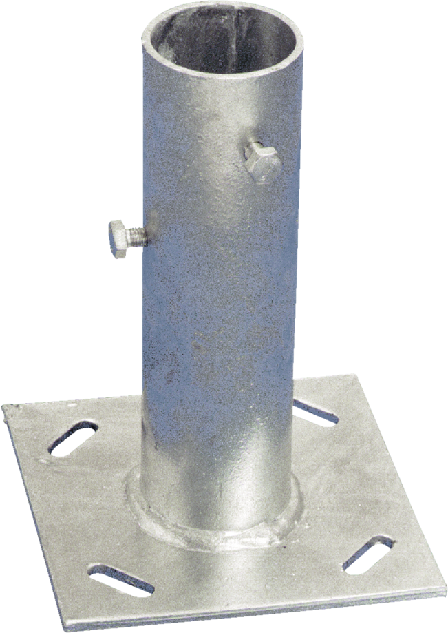 Ground Plate for 2 Inch Mast | Galvanised Mast 6" Base Plate
