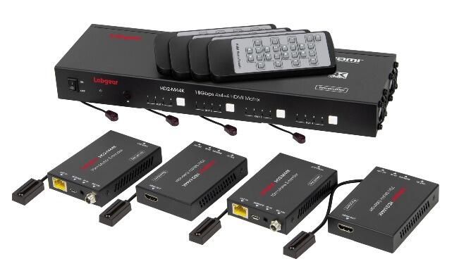 Labgear 4K HDMI Matrix Switch | Multi-Room HDMI Distribution 4x4+4 HD2-M44K
