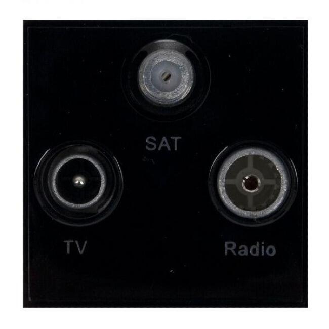 Triplexed TV/Radio/Sat Module Black || 304263