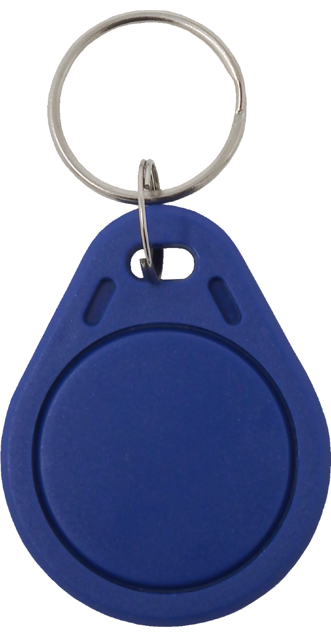 Mifare 1K fob in blue Contactless key fob for use with Hikvision intercom