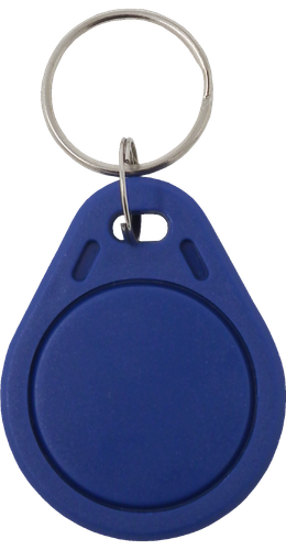 Mifare 1K fob in blue Contactless key fob for use with Hikvision intercom