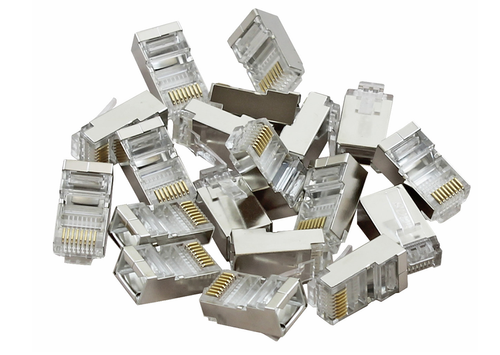 Cat6a / Cat7 FTP RJ45 Connector Pack of 10 | Shielded Ethernet Plug