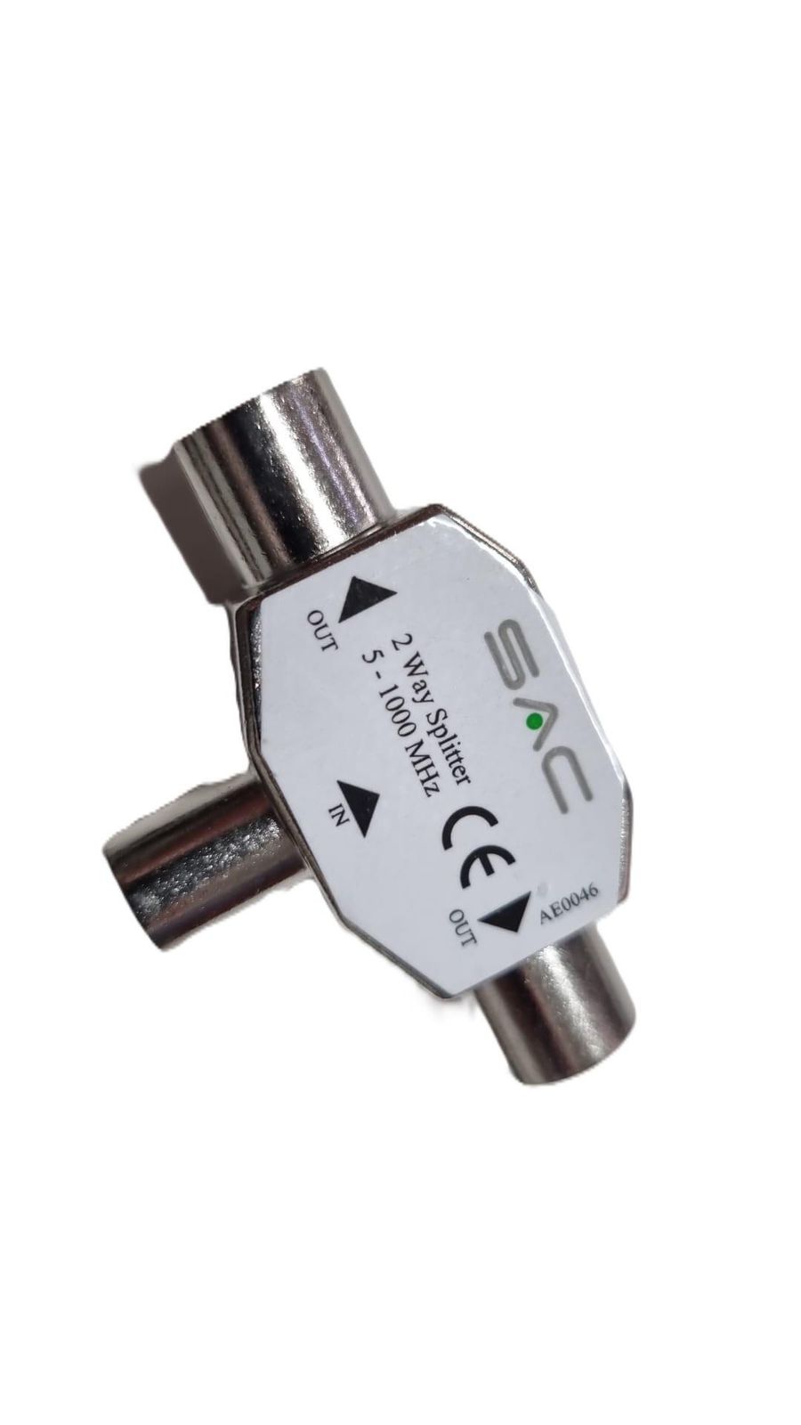 2 Way Splitter with IEC Connector | TV Aerial Signal Splitter
