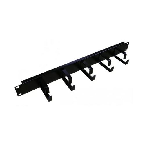 All-Rack 1U Cable Management Bar with 5x100mm Rings