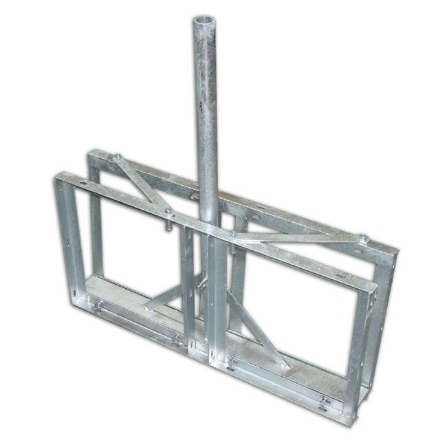 Heavy Duty Galvanised Mount 1m x 2" Tube | Non-Piercing Roof Patio Mount