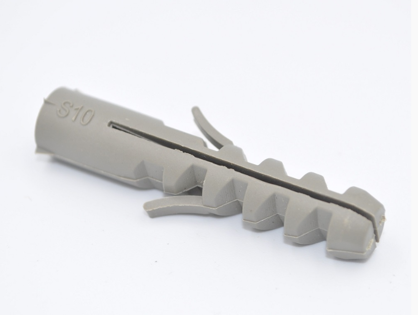 10mm x 50mm Grey Nylon Wall Plug Nylon Wall Plugs are incredibly versatile as they can be used with standard wood screws and chipboard screws, in a huge range of base materials including concrete, stone, solid and hollow brick, solid and hollow block and lightweight concrete.