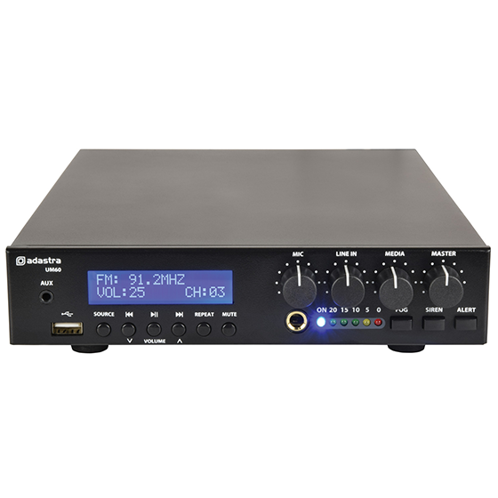 Adastra UM60 - Compact 100V Mixer-Amp 953.176UK