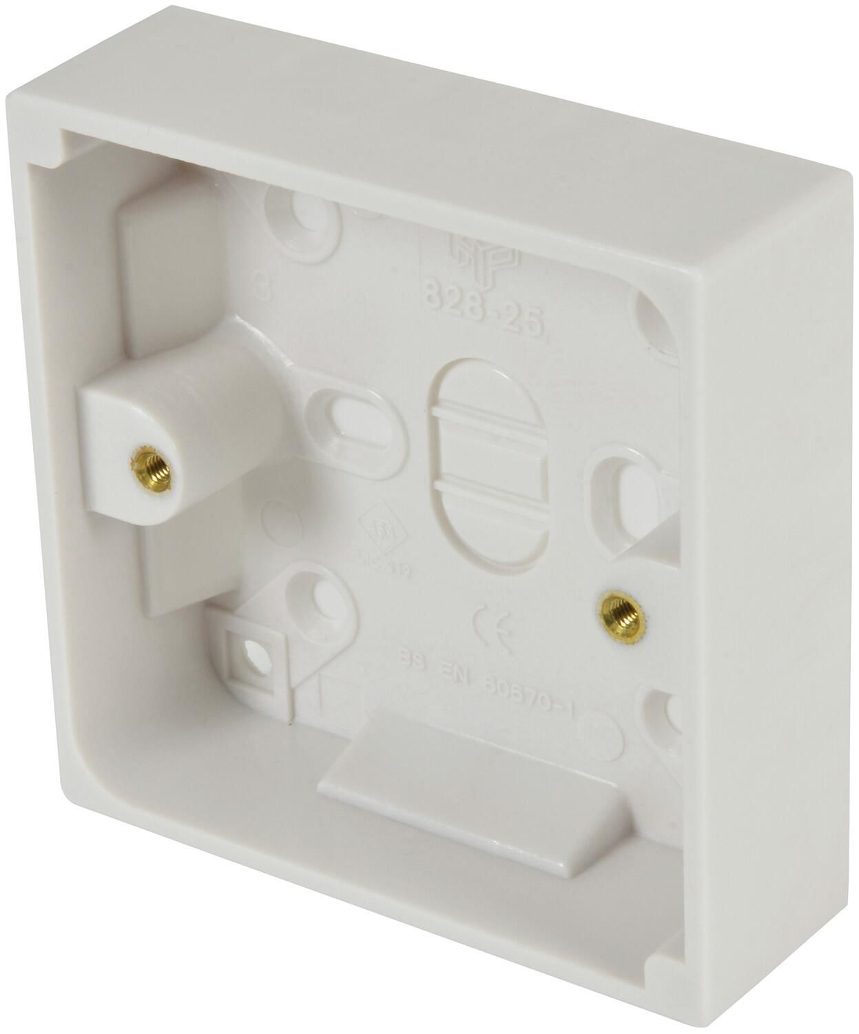 25mm Single Surface Back Boxes