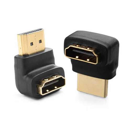 Right Angle HDMI Adapter 90° Male to Female – 4K UHD, 18Gbps, ARC, HEC
