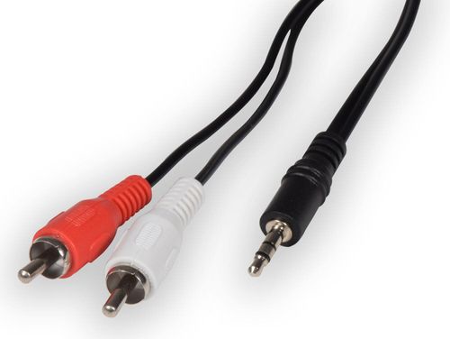 AV Link 3.5mm Stereo Plug to 2 x RCA Plugs Lead 1.2m Audio Cable