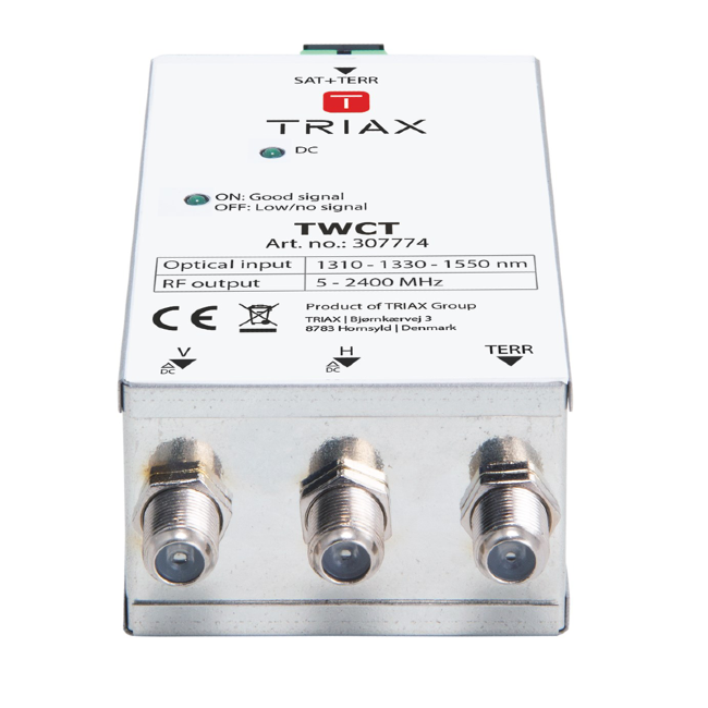 Triax TWCT Wideband Optical Converter with separate Terrestrial