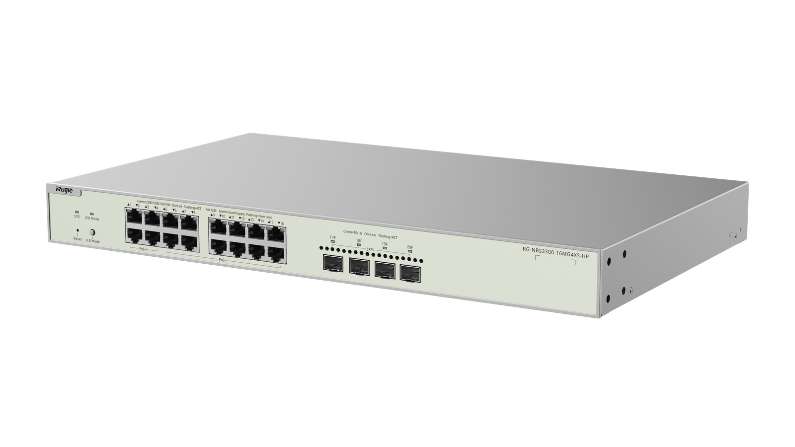 Ruijie Reyee RG-NBS3300-16MG4XS-HP 2.5G PoE++ Cloud Managed Switch