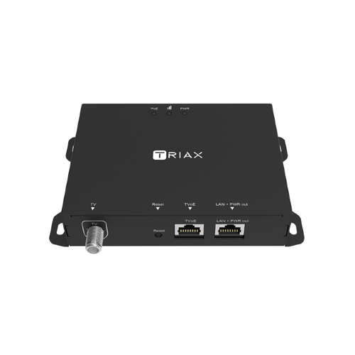 Triax TVoE Receiver Plus (TVoE-Rx+) | PoE TV over Ethernet Receiver with LAN & TV Output