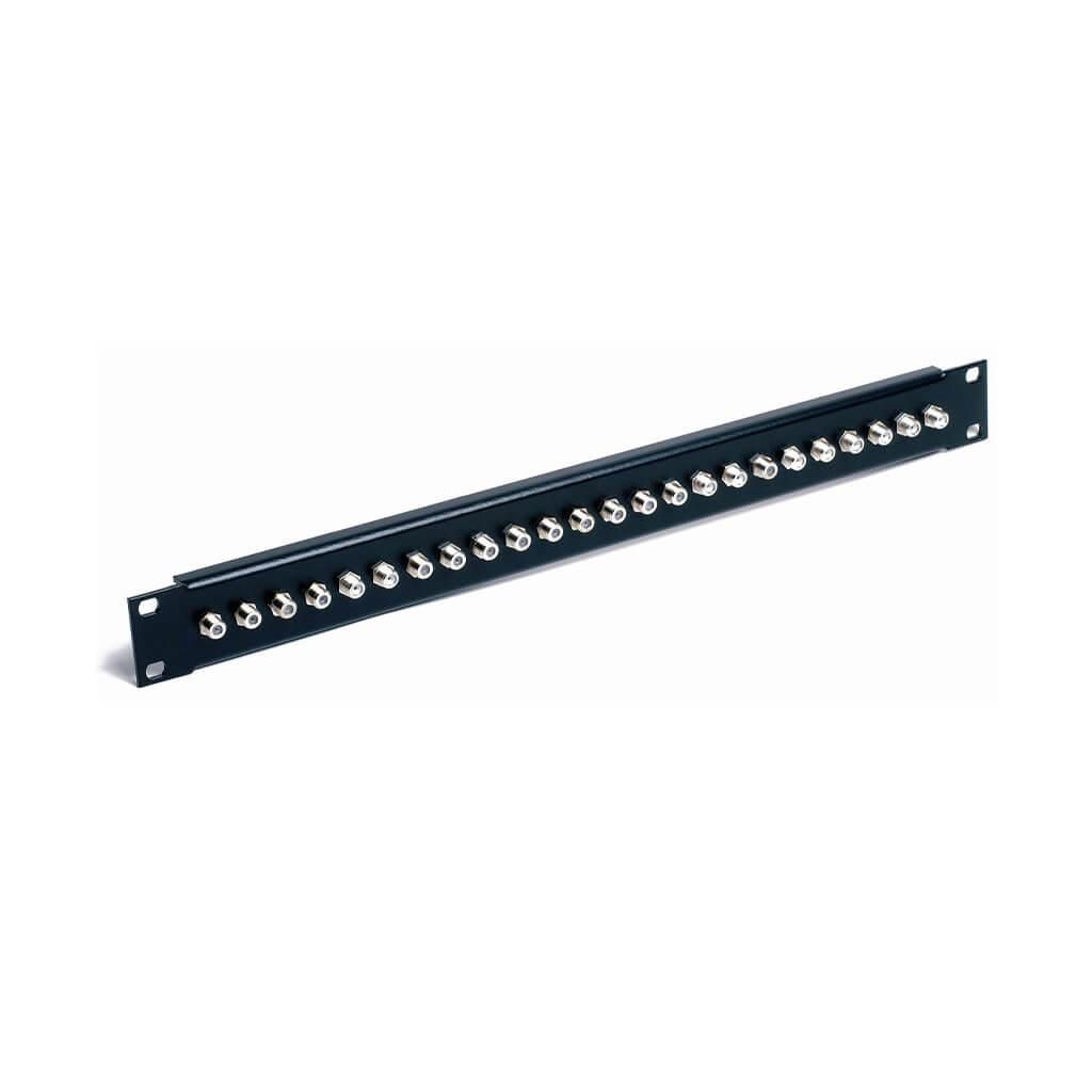19" 1U F Type Patch Panel - 24 x F Type Couplers