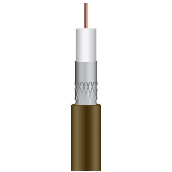 Triax RG6-U PVC Coax Cable - Brown 100m