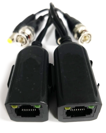 8mp Balun With Tail One end. Carries Video and Power down one CAT cable.