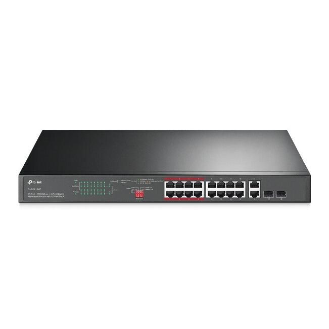 TP-Link TL-SL1218MP 16-Port PoE+ Rackmount Switch | 250W Surveillance Switch
