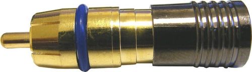 Premium SNAP-SEAL RG6/CT100 compression phono audio connectors convert coaxial or satellite cable into high-quality RCA AV leads. Gold and black nickel contacts for superior signal transfer and durability.
