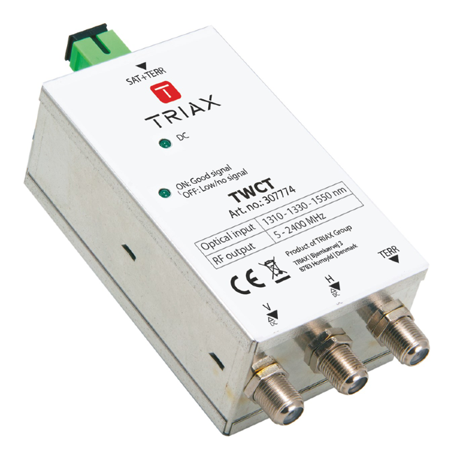 Triax TWCT Wideband Optical Converter with separate Terrestrial