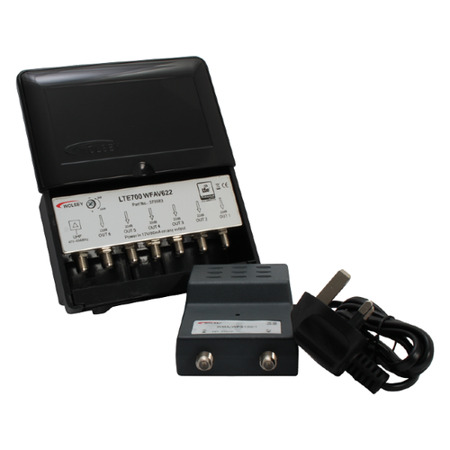 Wolsey LTE700 Masthead Amplifier Kit | 1 In 6 Out, Variable Gain 12–22 dB