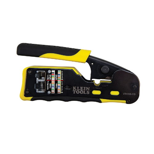 Klein Tools - Ratcheting Cable Crimper / Stripper / Cutter for Pass-Thru