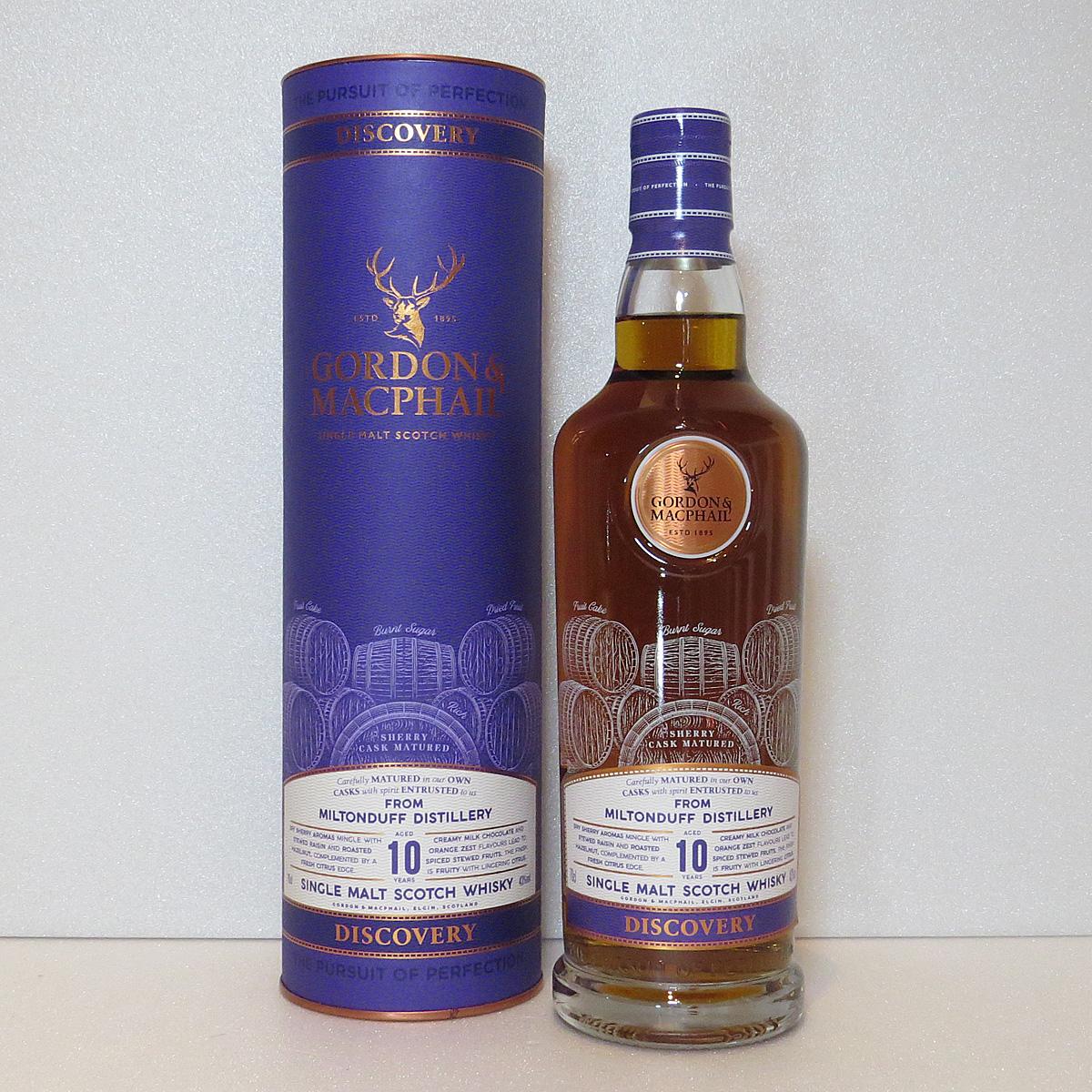 Miltonduff 10 Year Old Discovery Gordon MacPhail 70cl 43