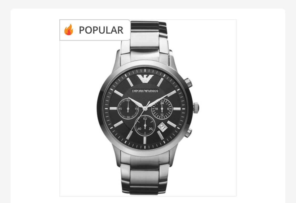 armani star watch