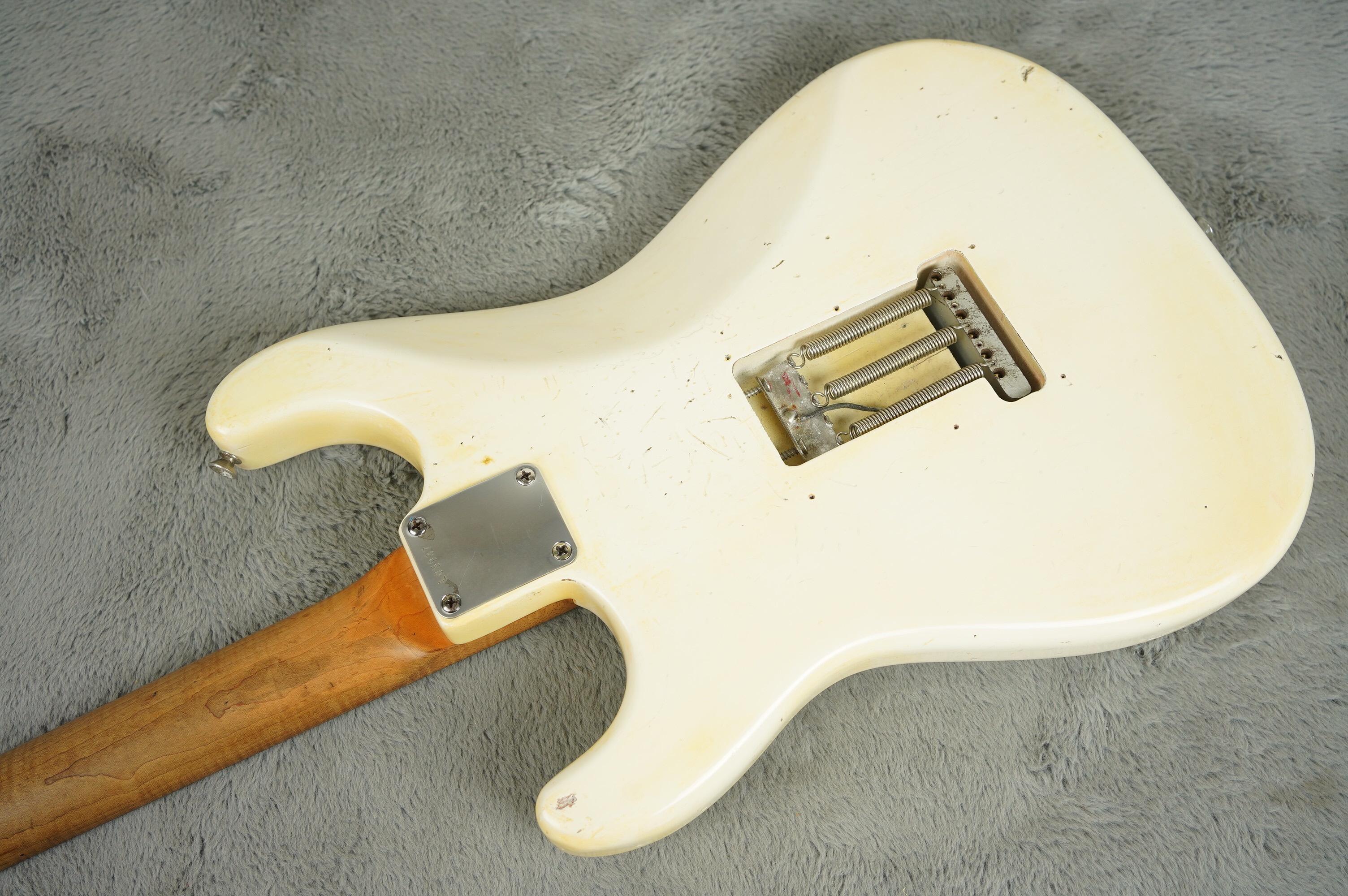 1963 Fender Stratocaster Olympic White refin flame neck