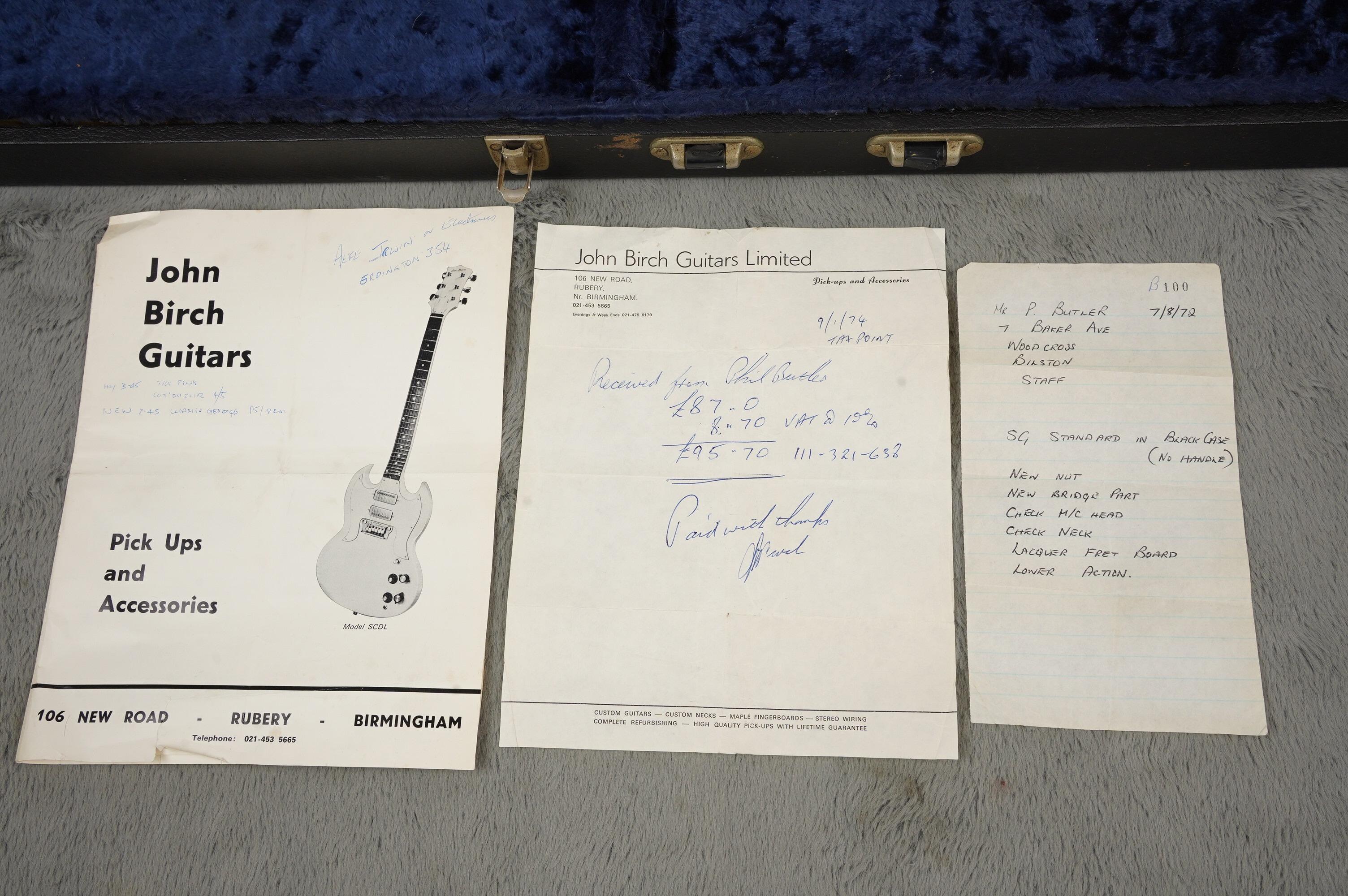 1964 Gibson SG Standard John Birch modified Cherry