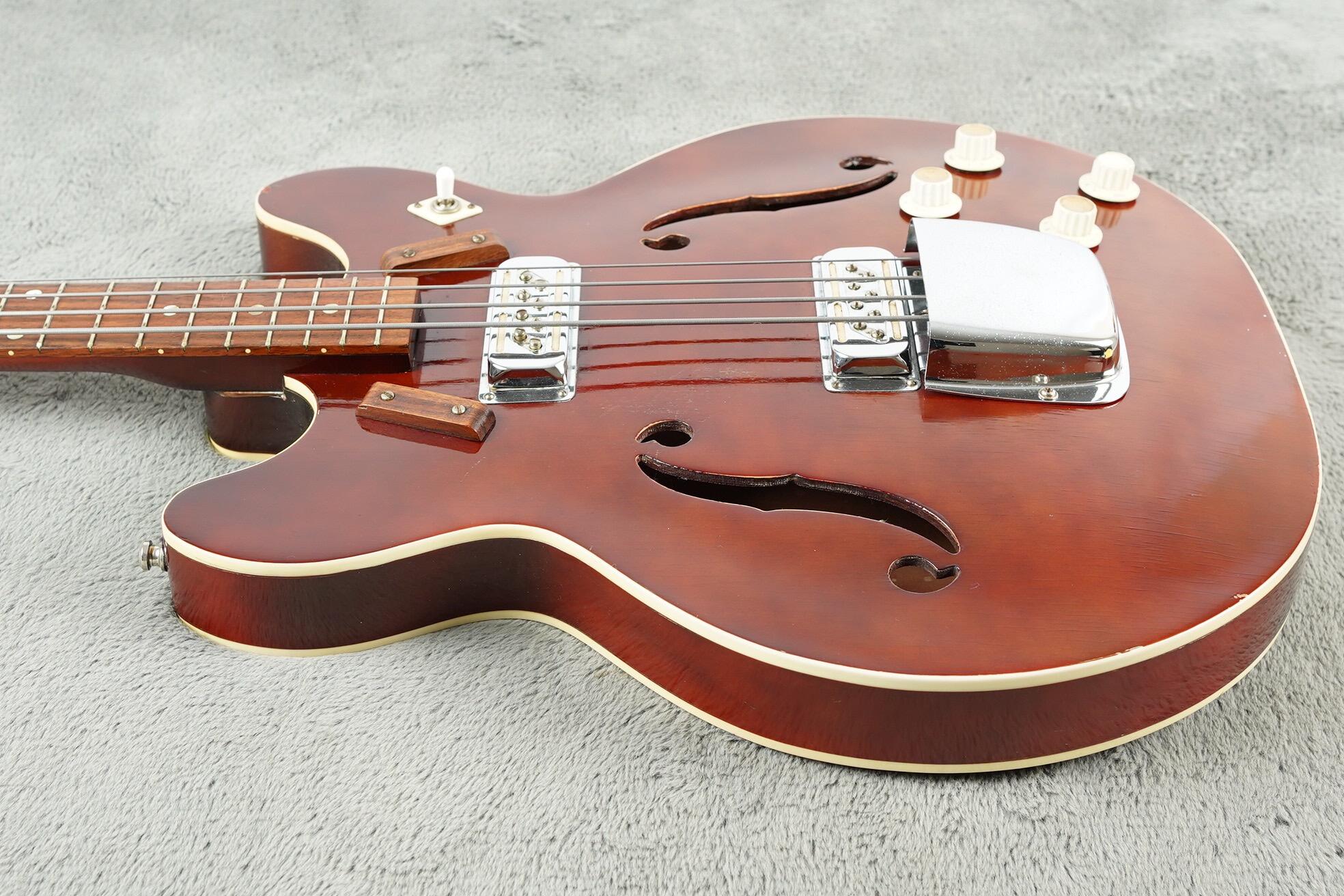1972 Harmony H-420 Bass, Burgundy
