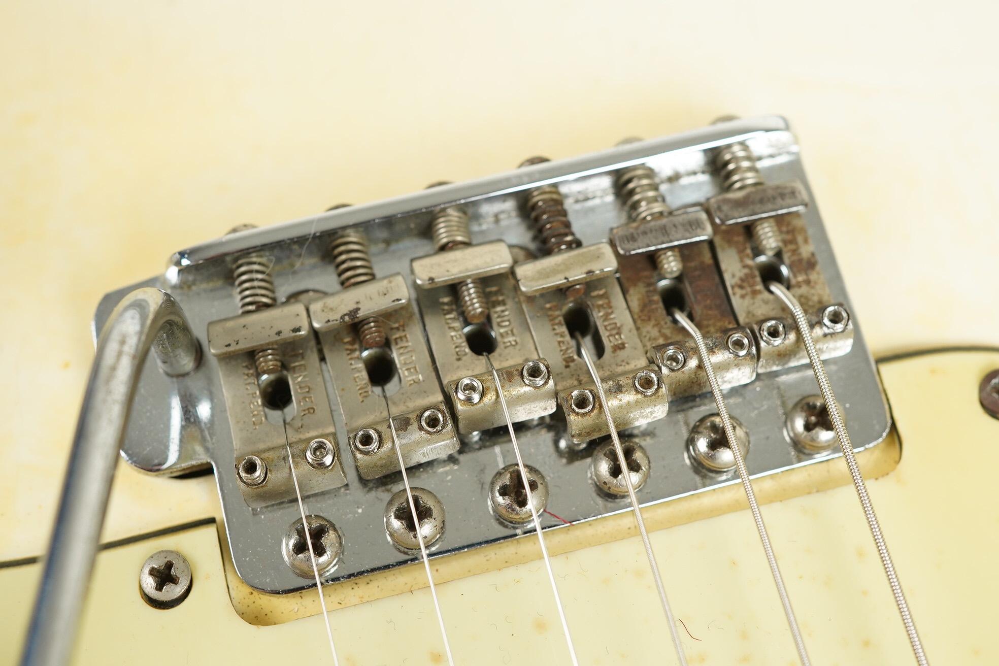 1963 Fender Stratocaster Olympic White refin flame neck