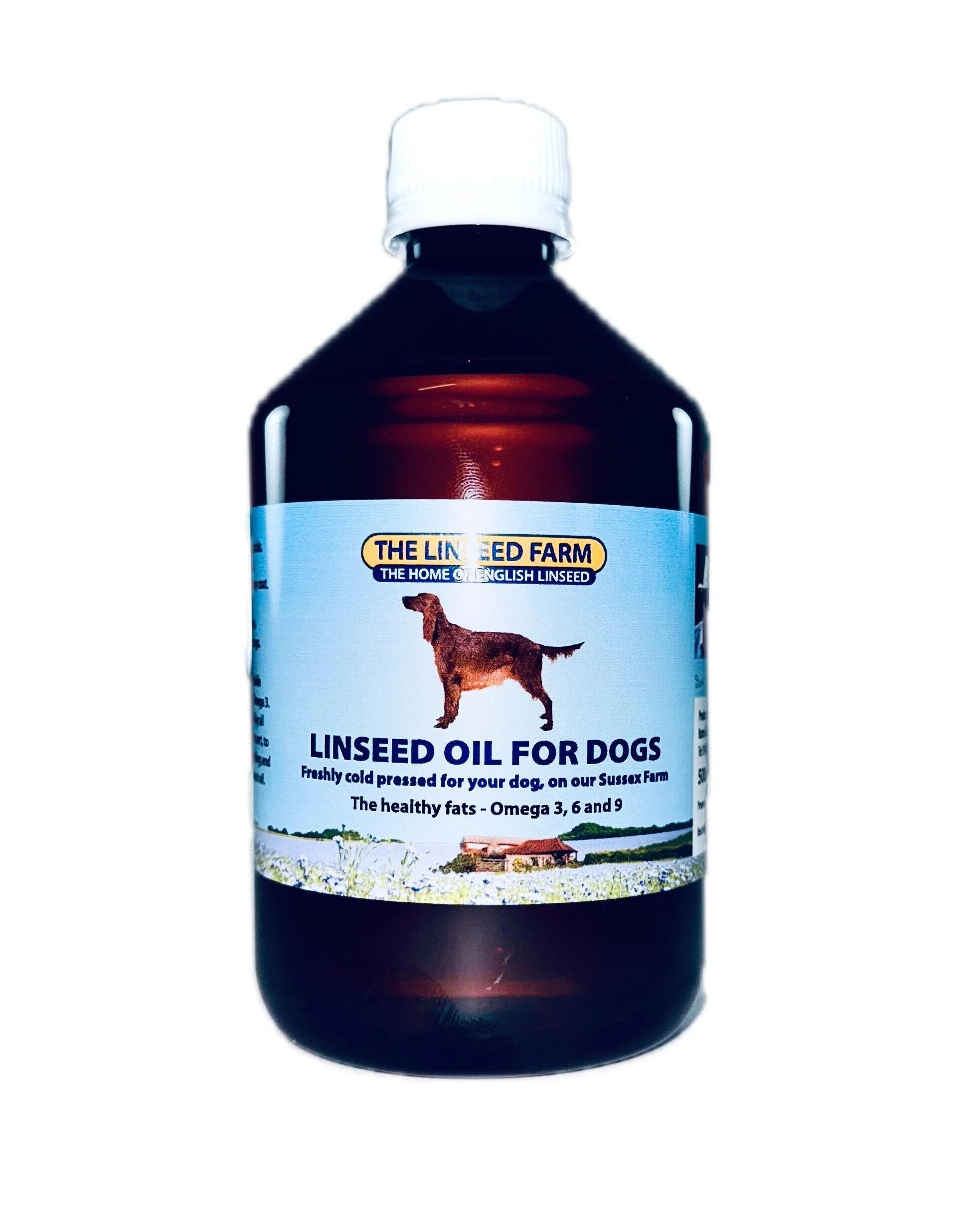 Our freshly-pressed Linseed Oil for Dogs
