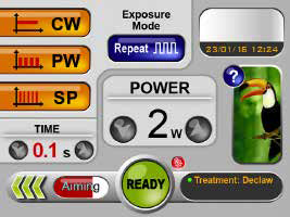 30W CO2 Surgical Laser Menu Screen 2