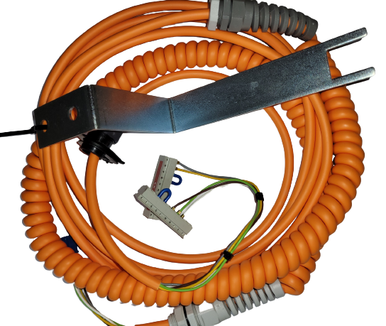 Heavy Duty 5-Core Curly Cable, Safety Edge, Spiral Cable