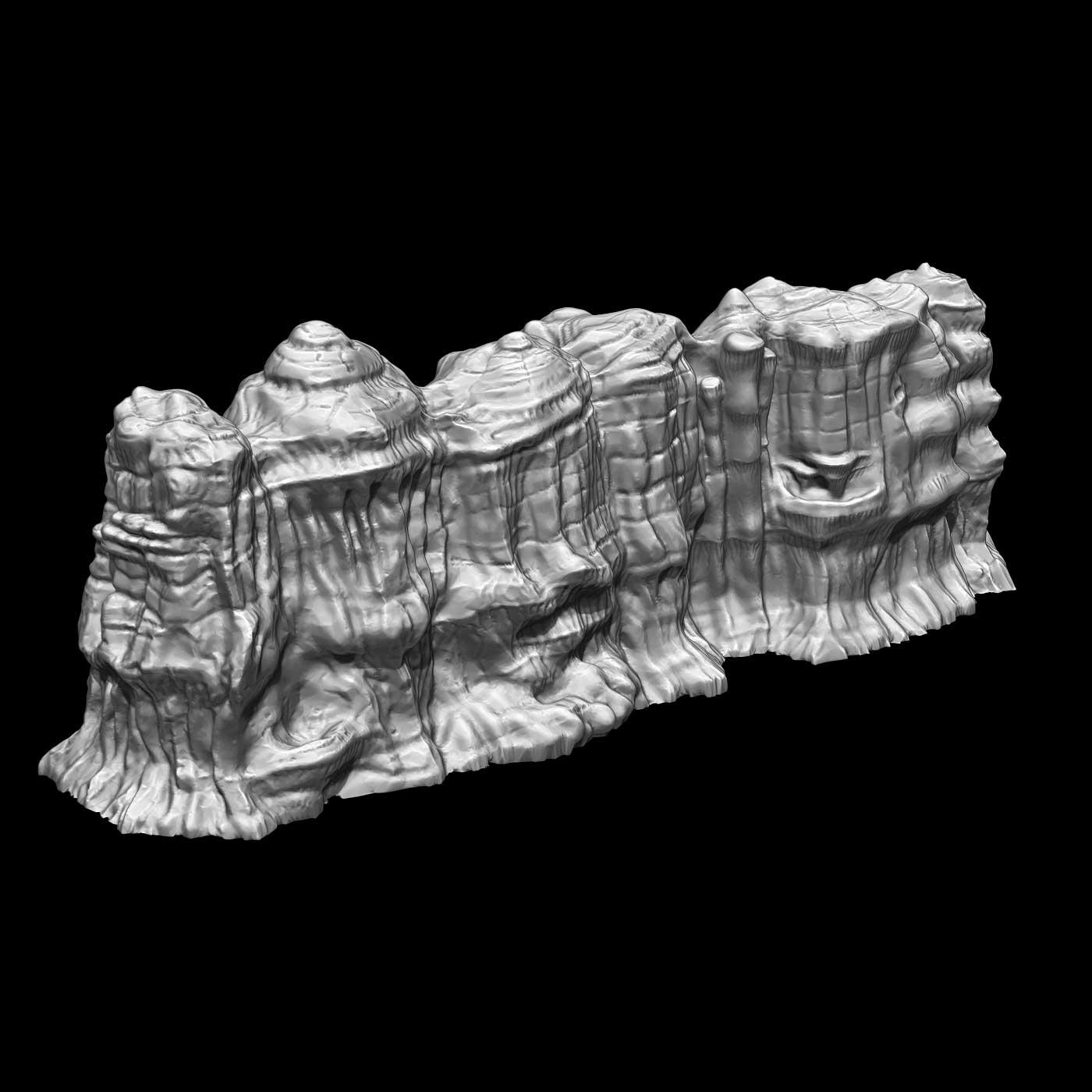Picture of Straight Cavern Wall STL file - Main Image