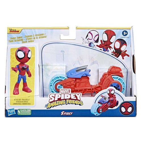 Spidey And His Amazing Friends Spidey Figure And Motorcycle Boxed