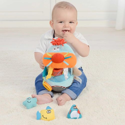 Baby playing with Walter Walrus Activity Toy