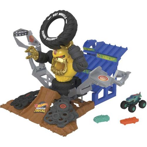 Hot Wheels Monster Trucks Arena Smashers Mega-Wrex vs Crushzilla Playset