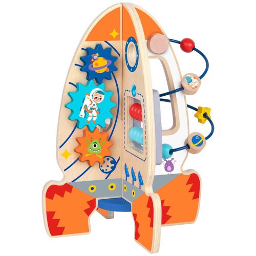 Tooky Toy Wooden Activity Rocket